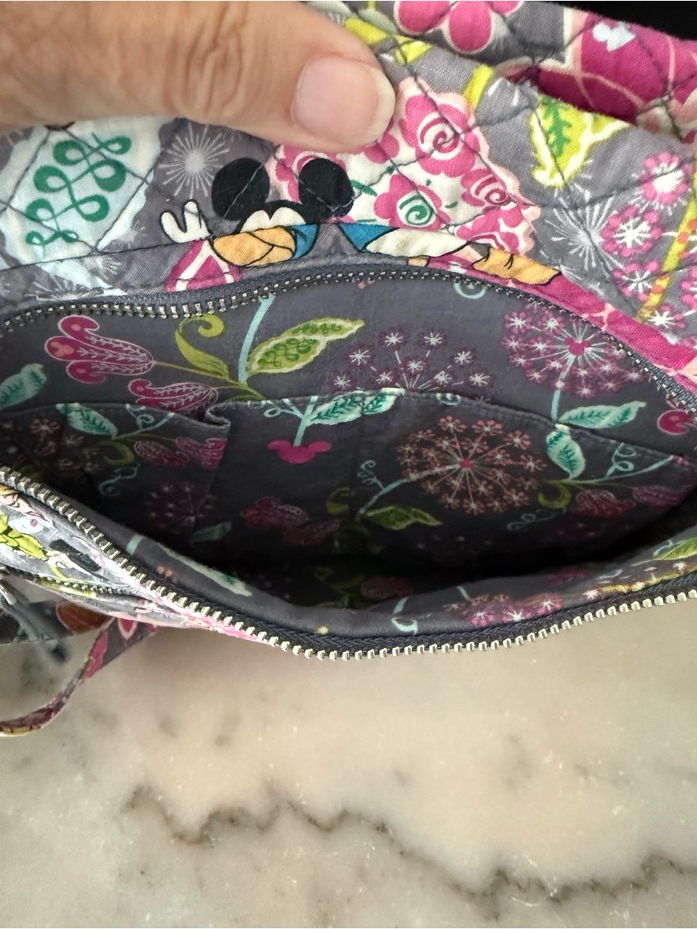 Vera Bradley X Disney Minnie Mouse and Friends Triple Zip Hipster Crossbody Bag - Picture 8 of 11